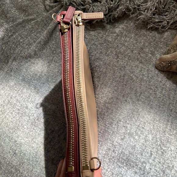 Sandro butter soft leather clutch/crossbody dual bag - Picture 3 of 8